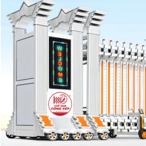 Đầu máy cổng xếp nhôm nhập khẩu cao cấp V42 sở hữu kết cấu vững chắc và tích hợp công nghệ dẫn hướng thông minh.