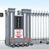 Cổng xếp nhôm tự động V39 thiết kế hiện đại, chất liệu hợp kim nhôm cao cấp, vận hành ổn định phù hợp nhà máy, công ty, trường học và khu công nghiệp.