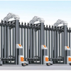 Toàn cảnh cổng xếp nhôm nhập khẩu cao cấp V45