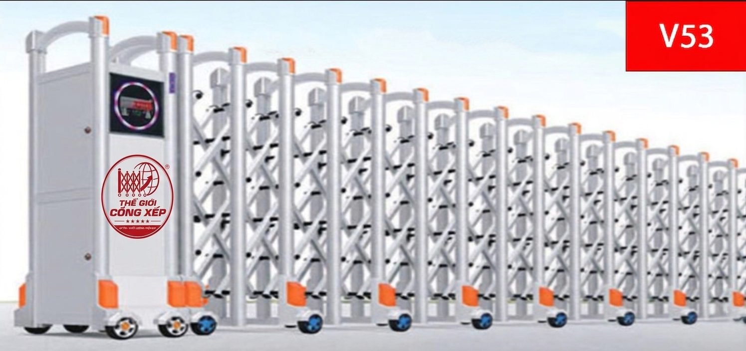 cong-xep-nhom-nhap-khau-cao-cap-v53 Cổng xếp nhôm V53 là dòng cửa tự động nhập khẩu. Thiết kế hiện đại với chất liệu hợp kim nhôm bền bỉ. Sản phẩm vận hành êm ái và vô cùng ổn định. V53 phù hợp cho nhà máy, xí nghiệp và cơ quan. Liên hệ Vingate để nhận báo giá tốt nhất hôm nay!