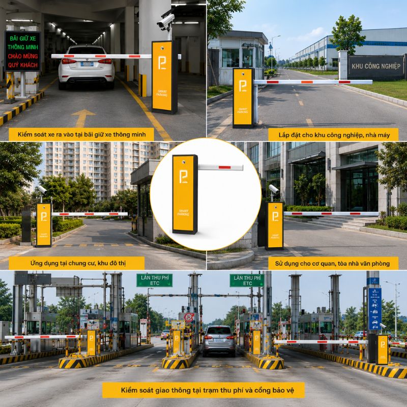 Ứng dụng sản phẩm barie cần tự động D07
