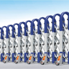 cổng trượt tự động nhom jx010 màu xanh trắng