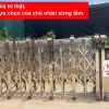 Cổng xếp cao cấp V68 Inox 304 cho nhà máy và biệt thự