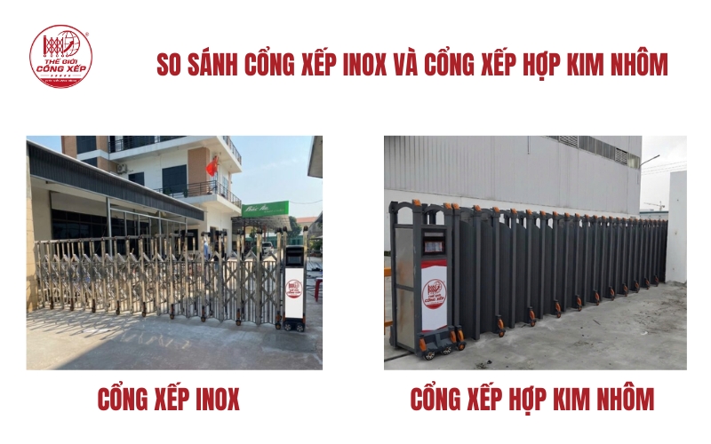 Báo giá cổng xếp hợp kim nhôm tận xưởng