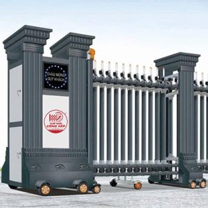 Cổng xếp hợp kim nhôm H-001