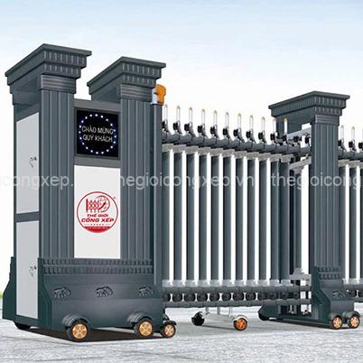 cong-xep-hop-kim-nhom-h-001 Cổng xếp hợp kim nhôm H-001