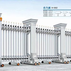 Cổng xếp hợp kim nhôm H-002
