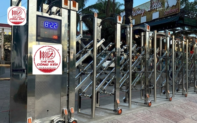 Báo giá cổng xếp inox 304, 201 nhiều mẫu mới hot