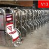 Thi công cổng xếp inox nhập khẩu V13B tại Thế Giới Cổng Xếp