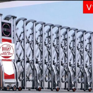 Cổng xếp inox nhập khẩu cao cấp V13B chính hãng cho công trình hiện đại