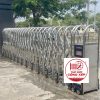 Ứng dụng cổng xếp inox tự động V11 cho công trình lớn