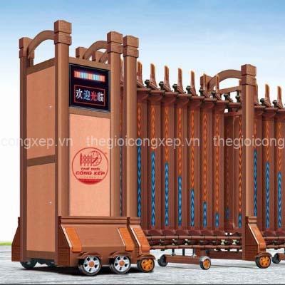 cong-xep-nhom-h027-1 Cổng xếp nhôm H-027