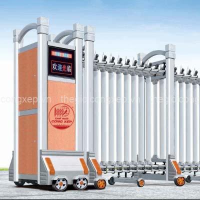 cong-xep-nhom-h028-1 Cổng xếp nhôm H-028