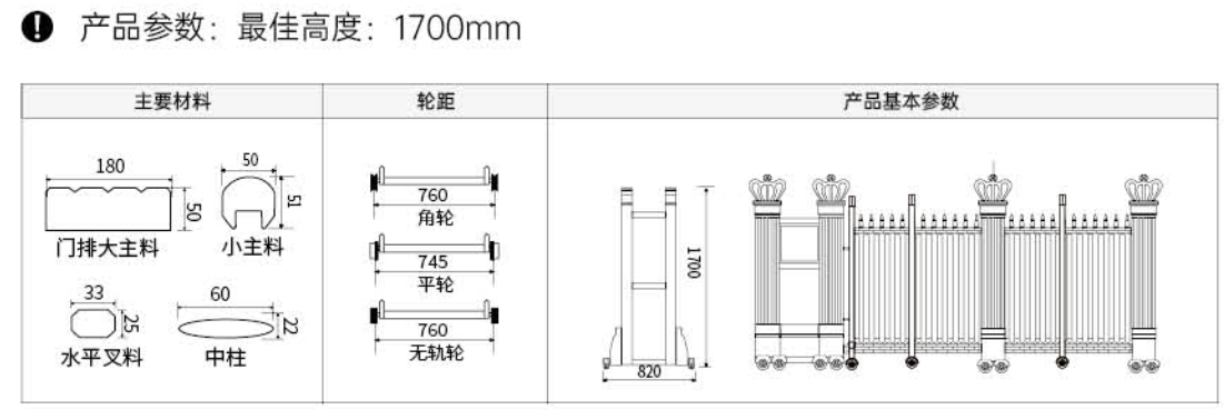 cong-xep-nhom-nhap-khau-hg-001.2 Bản vẽ thông số kỹ thuật cổng xếp nhôm nhập khẩu HG-001 chi tiết.