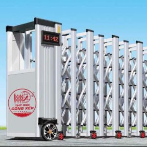 Cổng xếp nhôm W-003