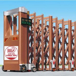 Cổng xếp nhôm W-004