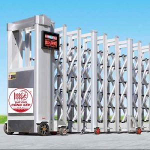 Cổng xếp nhôm W-005