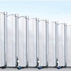 Cổng xếp tự động V31 có lá gió lắp đặt chuyên nghiệp tại Thế Giới Cổng Xếp