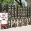 Cổng xếp tự động inox V04 cao cấp cho công trình hiện đại