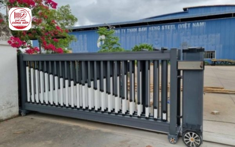 cửa cổng trượt đẹp, hiện đại