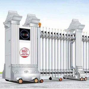 Cổng xếp nhôm H-003