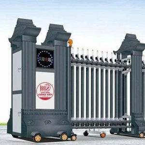 cổng xếp nhôm H-004