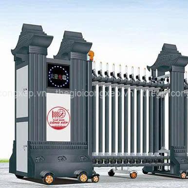 h-004 cổng xếp nhôm H-004
