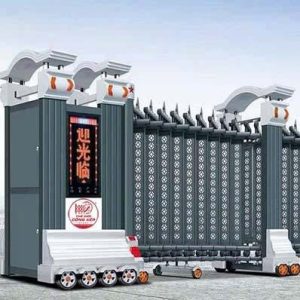 Cổng xếp nhôm H-007