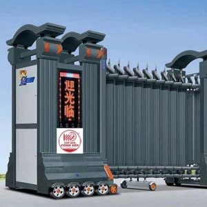 Cổng xếp nhôm H-008