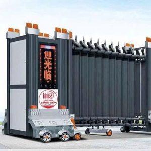 Cổng xếp nhôm H-010