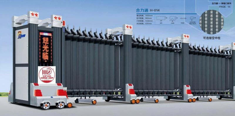 h-014 Cổng xếp nhôm h-014