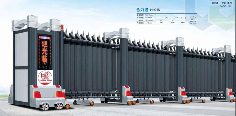 Cổng xếp nhôm H-016