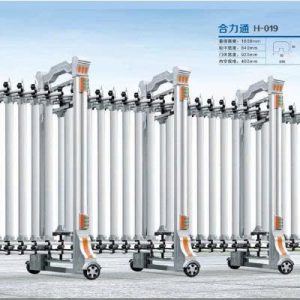 cổng xếp nhôm h-019