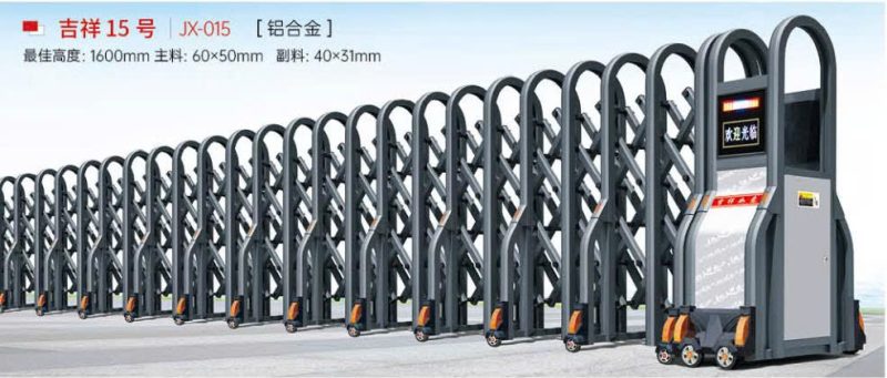 Cổng trượt tự động nhôm JX015 lắp đặt thực tế