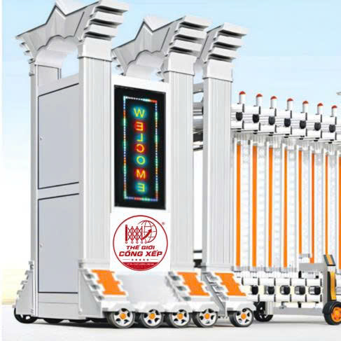 v-42 Đầu máy cổng xếp nhôm nhập khẩu cao cấp V42 sở hữu kết cấu vững chắc và tích hợp công nghệ dẫn hướng thông minh.