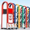 Cận cảnh đầu kéo cổng xếp nhôm nhập khẩu V47 phối màu đa sắc nổi bật với logo Vingate và màn hình LED.