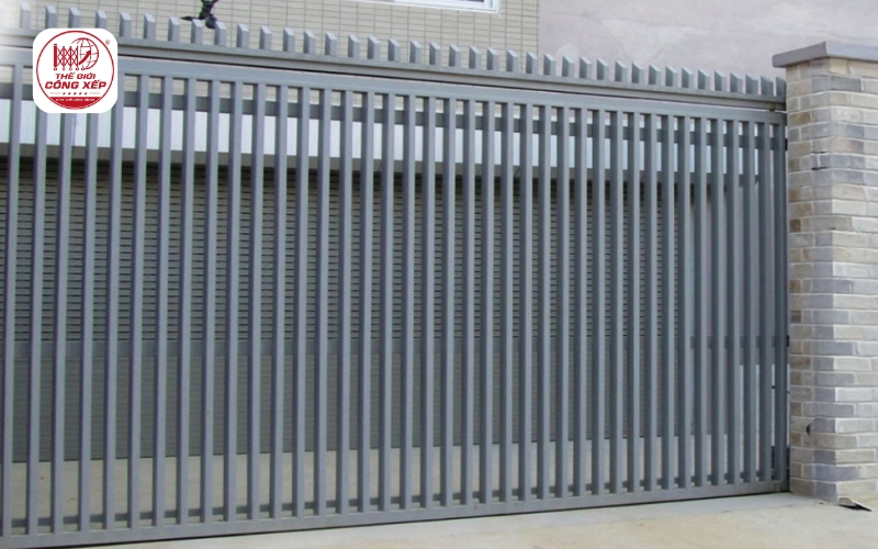 mẫu cổng lùa Inox đẹp và hiện đại
