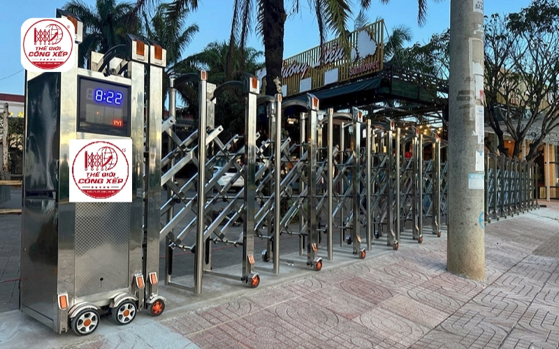 cổng xếp cho nhà máy