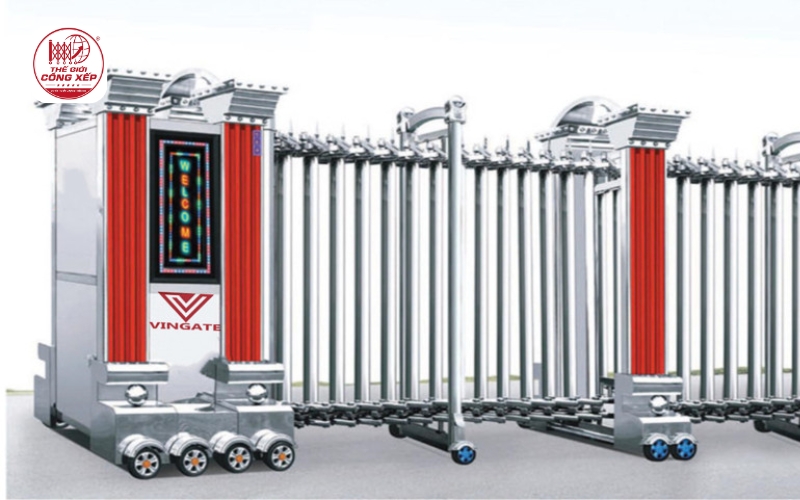 cổng xếp cho nhà máy