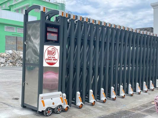 Cổng xếp nhôm VN04