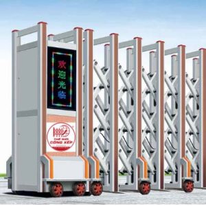 Cổng xếp nhôm W-028