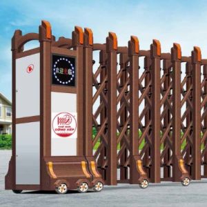Cổng xếp nhôm W-040