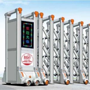 Cổng xếp nhôm W-043