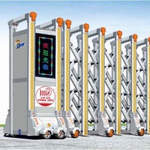 Cổng xếp nhôm W-044
