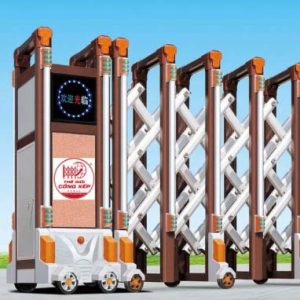Cổng xếp nhôm W-046