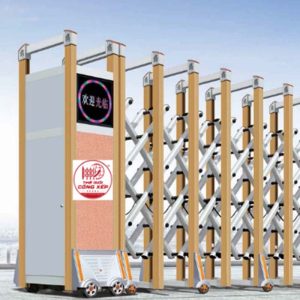 Cổng xếp nhôm W-063
