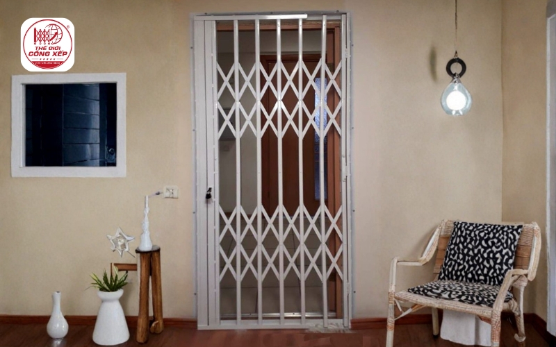 cửa xếp Inox 1 cánh