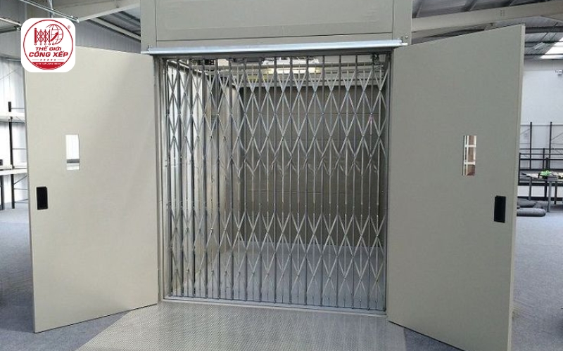 cửa xếp Inox 1 cánh