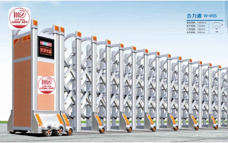 Cổng xếp điện điều khiển từ xa