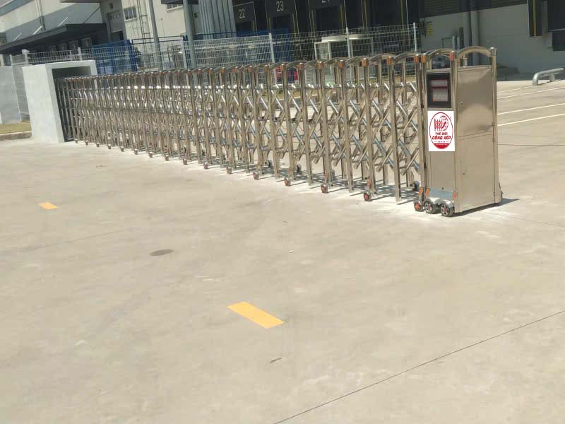 Lắp đặt cổng xếp tự động V09 tại Bắc Ninh